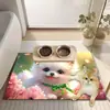 Tapete de Comida Impermeável e Resistente a Manchas para Pets, Estilo Cartoon, Couro, Resistente ao Desgaste, Resistente a Arranhões, Adequado para Gatos e Cachorros, Fácil de Limpar, Essencial para Donos de Pets