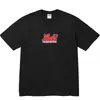 Camiseta Unisex de Manga Corta Supreme Trendy Streetwear Milán Algodón Puro Peso Pesado Clásica Suelta Versátil con Letras
