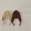 Gorro de Protección para Oídos Infantil Estilo Otoño e Invierno Color Sólido Gorro Lei Feng Moda de Invierno para Viajes de Bebé Sombrero de Punto