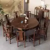 Nuevo Juego de Mesa y Sillas de Comedor Chino Wujin de Madera Maciza Toda Madera Mesa de Comedor Hogar Apartamento Pequeño Retráctil Plegable Cuadrado y Redondo Doble Uso