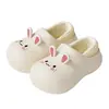 Pantuflas de Algodón Impermeables de EVA de Dibujos Animados para Mujer Otoño/Invierno Hogar Interior Antideslizantes Cálidas Lindas de Punta Cerrada de Felpa Venta al por Mayor