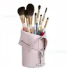 Bolsa de Maquillaje Tipo Cubeta, Bolso de Mano, Bolsa Portátil para Guardar Brochas de Maquillaje, Bolsa para Brochas de Maquillaje, Elegante Bolsa de Cuero Suave para Artículos de Tocador