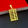 Nuevo Colgante Colgante Corazón de Cuentas de Ábaco Chapado en Oro Collar Chapado en Oro Centro Comercial Evento de Empresa Regalo Promocional Colgante Mujer