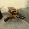 ALAN Japón Corea del Sur Francia Ácido Acético Francés Agarre para Cabello Rizado Estampado de Leopardo Pinza Grande Pinza para el Cabello Pinza de Tiburón Niños