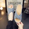 Pantuflas de Lino para Hombre con Suela de Tendón Antideslizante para Verano Hogar Interior Transpirables Absorbentes de Sudor Sandalias de Suela Blanda Pantuflas de Hogar de Suela Gruesa