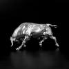 Vaca cobre blanco escritorio pequeños adornos joyería cabeza de vaca mascota de té artesanías hogar decoración de gabinete de vino creativo toro