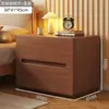 Mesita de noche estilo mid-century, madera maciza, para uso doméstico, dormitorio, estante de almacenamiento junto a la cama, armario de almacenamiento, nuevo modelo 2026, adecuado para apartamentos pequeños