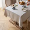 Mantel de color liso simple, impermeable, fácil de limpiar, cubierta de mesa de comedor de lujo ligero, mantel para mesa de centro de sala de estar, disponible en varios colores, directo de fábrica
