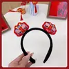 Diadema de Año Nuevo Estilo Chino Bolsa de la Suerte León Accesorios Rojos para el Cabello del Festival de Primavera Niños Adultos Saludo de Año Nuevo Diadema Linda Tocado