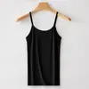 Camisola de hilo para mujer talla grande chica rellenita espalda descubierta en I ropa interior ropa exterior top sin mangas talla grande anti-exposición
