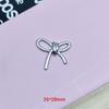 Nuevos Accesorios de Aleación de Plata Simples, Modernos y Versátiles Lazo DIY Accesorios para el Cabello Horquilla Funda para Teléfono Móvil Accesorios Hechos a Mano