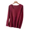 Nuevos estilos de otoño e invierno: Tops básicos de cuello redondo, manga larga, talla grande para mujer, con colores lisos, corte ajustado y grosor añadido para abrigar