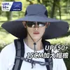 Chapéu de Pescador com Aba Larga para Proteção Solar Masculino, Chapéu de Sol de Verão para Pesca ao Ar Livre com Cobertura Facial Anti-UV, Chapéu de Sol Dobrável