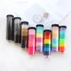 Gomas de Pelo de Colores Estilo Coreano en Lata para Coletas, Anillos de Toalla Elásticos Altos sin Costuras, Gomas Elásticas Duraderas para el Pelo de Niñas