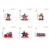 Día de la Independencia Águila Orgullosa Estatua de la Libertad Adorno Decorativo Artesanía de Madera 2D Decoración Festiva Exclusiva