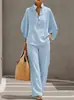 Conjunto de Camisa de Mujer Estilo Europeo y Americano Nuevo Primavera 2026 Cárdigan de Botones Conjunto Casual Suelto Cómodo