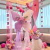 DIY Malha Roxo Sonhador Combinação de Cores Borboleta Flor Artificial Decoração de Casamento Fundo de Foto Parede Enfeites de Casamento Aniversário