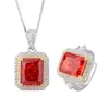 Nuevo traje de joyería Huabi 2024 taladro de alto carbono corte flor de hielo incrustación de cobre traje de temperamento piedra principal 10*12