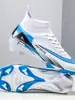 Zapatos de fútbol de caña alta transfronterizos para niños y niñas, tacos TF para adultos, zapatos deportivos profesionales transpirables antideslizantes con tacos largos