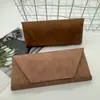 Estuche para Gafas con Patrón de Piel de Oveja, Color Sólido, Portátil, Cuero Simple, Anticompresión, Vintage, Estuche para Gafas de Miopía, Estuche para Gafas de Sol, Estampado para Hombre