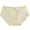 Ropa interior de satén con encaje de lunares y borde de encaje para mujer, bragas transparentes huecas sexys con diseño de puro deseo francés, venta al por mayor