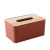 Caja de Pañuelos de Color Escandinavo Sala de Estar de Hotel Caja de Pañuelos de Madera Rollo de Papel con Impresión Publicitaria Cubierta para Pedidos de Restaurante