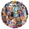 50 Lindas Pegatinas de Graffiti de Halloween, Vasos de Agua, Vasos de Agua para Teléfono Móvil, Pegatinas Decorativas Impermeables, Pegatinas para la Fiesta de Halloween