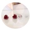 Aretes coreanos de circonita de amor plata 925 chapado en platino aretes de corazón joyería para orejas de mujer fabricantes venta al por mayor al contado