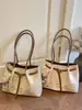 Bolso de Gran Capacidad con Textura de Moda para Mujer 2025 Casual Nuevo Bolso de Hombro Retro Simple con Textura Bolso Tote para el Trabajo