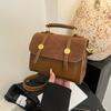 Bolso Cuadrado Pequeño de Mano Retro Transfronterizo para Mujer 2025 Nuevo Sentido de Alta Gama Bolso Casual de Hombro Cruzado para Viaje Bolso Comodín para el Día a Día