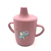 Taza de Silicona con Popote Anti-Caídas para Bebé, Nuevo Modelo Transfronterizo, Taza de Aprendizaje para Bebé, Vaso de Agua Infantil, Taza para Complemento Alimenticio de Bebé, Personalizado