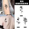 Lindos Adesivos de Tatuagem Temporária Florais Combinação de Rosas Bonitas para Braço e Perna Meninas Tatuagem à Prova d'Água e Suor Não Refletivo