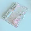 Transfronterizo en stock transparente PVC removible diario fantasía arena movediza A6 libro de mano lentejuelas hojas sueltas