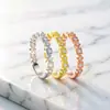Tong Lin transfronteiriço novo europeu e americano S925 anel de prata esterlina melhor venda anéis simulação feminina Diamante zircão chapeamento 18K anel de ouro