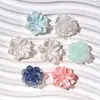 Camelia Blanca Brillante Rosa Crema Pegamento Resina Cristalina Pendientes Hechos a Mano Accesorios para el Cabello Adornos Accesorios de Resina