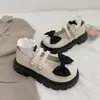 Sapatos Mary Jane de Couro Doces e Descolados, Estilo Japonês Jk com Sola Grossa e Biqueira Larga, Sapatos de Verão Finos com Laço para Revenda, Sapatos Lo