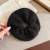 Lazo para el Pelo de Felpa Tejida Tipo Intestino Grande para Mujer Otoño e Invierno 2024 Nuevo Tamaño Grande Suave Elegante Goma Elástica para Cola de Caballo Lazo para el Pelo