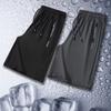 M-8XL Ice Silk Shorts Masculino Verão Solto Reto Tamanho Grande Calças Corrida Esportes Fino Casual Calças Médias