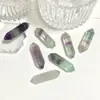 8X31mm Atacado de Fabricante Pedra Ágata Ametista Olho de Tigre Coluna Hexagonal Duplo-Apontada Pedra Solta Acessórios para Colar DIY