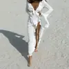 Cardigan de Encaje de Manga Larga para Vacaciones Transfronterizas Europeas y Americanas Vestido de Playa Cubrebikini Protección Solar Ropa para Mujer Venta al por Mayor