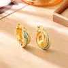Brincos azuis com design moderno em X de contas, simples, estilosos, elegantes, com toque de luxo, joias para orelha para mulheres, acessórios estilo INS Europeu e Americano
