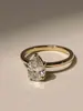 Anel Lodi Fronteiriço Hot Pera Diamante de Alto Carbono Feminino Moda Europeia e Americana Luxo Leve Flor de Gelo Cortada Anel de Zircônia