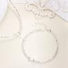 S999 Plata de Pie Cuadrado de Plata Rota Collar para Mujer Todo-partido Moda Lujo Ligero Simple Estilo Frío Irregular Collar Mujeres