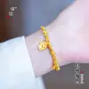 Pulseira Luxuosa e de Alto Padrão Banhada a Ouro com Escamas de Dragão em Ouro 24K e Design de Garra de Gato para Mulheres