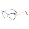 Armazón de Gafas Metálico Personalizado de Colores Estilo Ojo de Gato Liso Transfronterizo Moda Europea y Americana Fotografía Callejera Luz Azul Anti-Espejo Plano Bl919