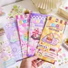 Pegatinas de PVC apilables, pegatinas lindas en relieve de esquina en capas, adornos de decoración de paisajes hechos a mano para DIY, juguetes de arte con pegatinas