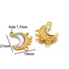Colgante de Acero Inoxidable con Incrustaciones de Diamantes Estilo Francés Mariposa Luna Corazón Dorado Accesorios para Collar Pulsera Joyería Venta al por Mayor Transfronteriza