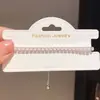 Pulsera de Cadena Azul Transparente Fresca y Sencilla, Pulsera de Circonita Rosa Dopamina de Lujo Ligero, Accesorio de Mano Exquisito Versátil Minimalista Único
