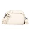 Bolso Cruzado Pequeño Cuadrado de un Solo Hombro Más Vendido Transfronterizo con Patrón de Lichi, Color Sólido, Simple y Elegante, Versátil para el Viaje Diario, Bolso Retro para Mujer