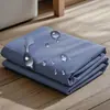 Lençol de Cama Impermeável de Cor Sólida Peça Única para Idosos e Bebês, Lençol de Cama Única Anti-Sujeira de Pet e à Prova de Vazamentos, Conjunto de Roupa de Cama de Três Peças